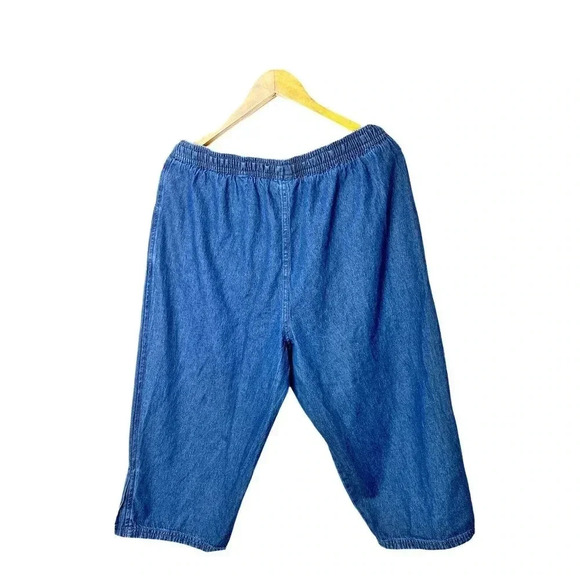 Breckenridge Womens Sheeting Capri Size L Color Blue - Picture 2 of 4